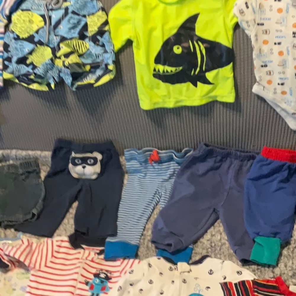 3-6 Month old baby clothing lot of 19 pieces of multiple brands
